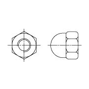 Гайка колпачковая, класс точности А ГОСТ 11860-85 - 2 Гайка колпачковая, класс точности А ГОСТ 11860-85 - фото - 2